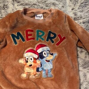 Bluey Brown Fuzzy Merry Sweatshirt